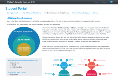 AI and Machine Learning Student Portal