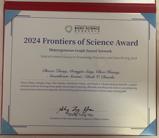 2024 Frontiers of Science Award