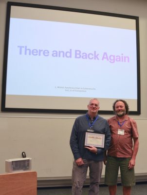 Professor Laurent Michel receiving the ACP research excellence award in 2025!